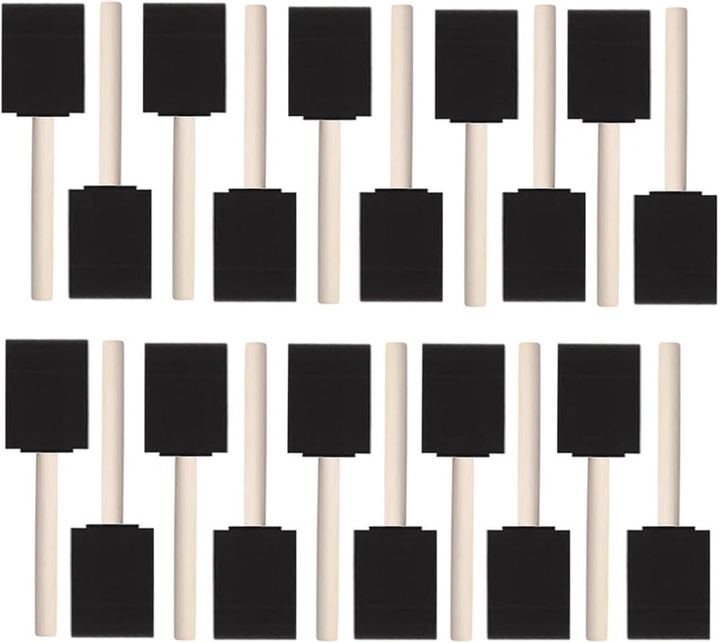 DMSVK 20 PCS Foam Paint Brushes, 1.6 Inch Sponge Brush for Painting, Staining, Varnish, Touch Up, DIY Craft Art Projects - Image 1